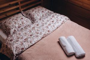 Posteľ alebo postele v izbe v ubytovaní Mountain Cottage Lubomierz