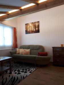 Uma área de estar em Ferienwohnung Tschudiboden