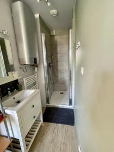 Koupelna v ubytování Saint-Aubin-Sur-Mer: Bel appartement traversant