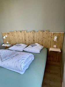 Postel nebo postele na pokoji v ubytování Saint-Aubin-Sur-Mer: Bel appartement traversant