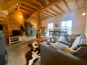 Posezení v ubytování Chalet vue lac