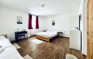 Postel nebo postele na pokoji v ubytování Chalupa Lenora