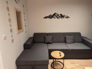 Posezení v ubytování Superbe appartement sur le front de neige