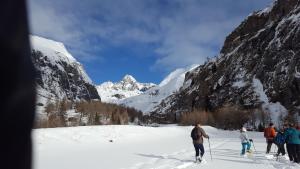 Ferienwohnung Dolomitenpanorama v zimě