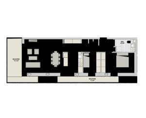 a diagram of a floor plan of a building at Super Central Designer Penthouse at 19th floor with Amazing View! in Oslo