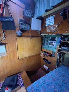 a view of the control room of a boat at El Velero in Puerto Calero
