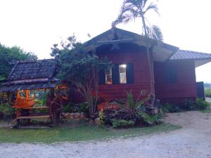 Zahrada ubytování Ban Din Resort Chiang Rai