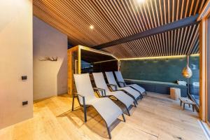 Posezení v ubytování Naturoase Stegerhof Apt Iris