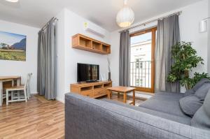 Televízia a/alebo spoločenská miestnosť v ubytovaní Landmark Apartments