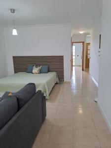 een woonkamer met een bed en een bank bij The Home E&N in Gáldar