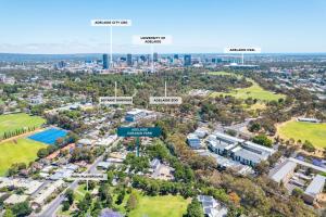 an aerial view of the city of melbourne at Adelaide Caravan Park - Aspen Holiday Parks in Adelaide