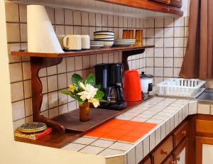 Dapur atau dapur kecil di Studio Iti Fare Tepua Lodge