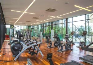 The fitness centre and/or fitness facilities at The Shore l 3BR l 6-11pax l 23A07 l Direct Access to Mall l JonkerSt l Melaka River View l City Centre by Jay Stay Management