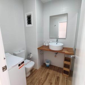 a bathroom with a sink and a toilet at Apartamento en Son Bou cerca de la playa in Son Bou