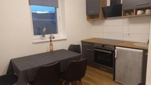 Kuchyň nebo kuchyňský kout v ubytování Onix-Vital Apartman Orfű