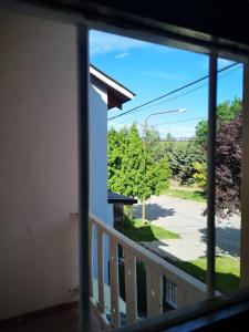 a view from a window of a balcony at CASA BOUTIQUE ESQUEL in Esquel
