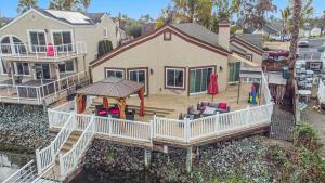 an aerial view of a house with a deck at Bellanca in Discovery Bay