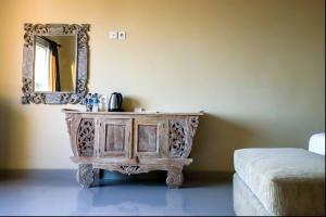 Posezení v ubytování Utu Ubud Apartments/ 3rd floor: Modern Studio in Most Center