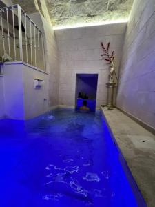 - une piscine d'eau bleue dans une chambre dans l'établissement Handy Specus, à Brindisi