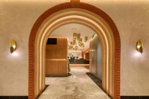 TV a/nebo společenská místnost v ubytování Hayasa Hotel Yerevan