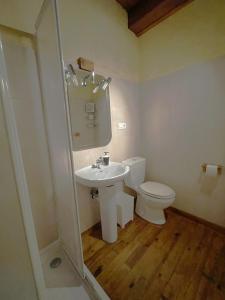 een badkamer met een wastafel en een toilet bij Moradas Busdongo 