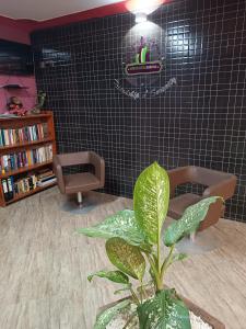 Die Bibliothek im Hotel