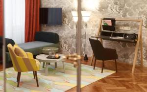 Posezení v ubytování Small Luxury Hotel Altstadt Vienna