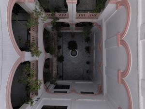 an overhead view of a building with a door at Kanhaia Haveli in Pushkar