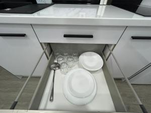 a white cabinet with a sink and a toilet at Cotrades 1 En San Blas-Canillejas in Madrid