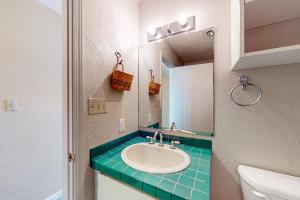 a bathroom with a sink and a mirror at The Big View in Newport