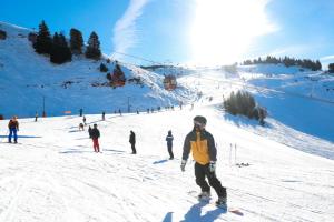 Le Flocon-Studio cabine-Balcon 4-6 Pers à 100m des pistes v zimě