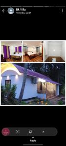 un collage de dos fotos de una casa en Bhaskar villas homestays en Varkala