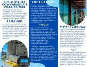 uma concepção de brochura para um fabricante de produtos de vidro em Bliss Hotéis Bella Vista em Búzios