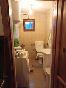 a bathroom with a toilet and a sink at Kuca za odmor Magicna livada in Podgrab