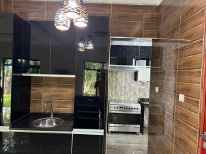 Kuchyň nebo kuchyňský kout v ubytování Steady State Apartment 1