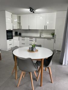 Kuchyň nebo kuchyňský kout v ubytování Ferienwohnung Johannes