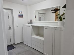 Kuchyň nebo kuchyňský kout v ubytování Ferienwohnung Johannes