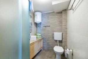 a bathroom with a toilet and a sink at Alpine Retreat Čupino Sokače in Kopaonik