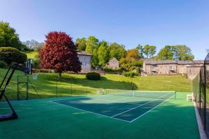 einen Tennisplatz vor einem Haus in der Unterkunft Maristow Cottage in Totnes