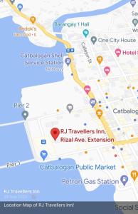 - une carte de l'île des rhodes avec ses attractions dans l'établissement RJ Travellers Inn, à Catbalogan