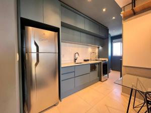 Dapur atau dapur kecil di Excepcional com 1 Suíte Alto Padrão Próx Atitus