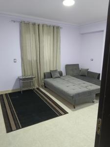 開羅的住宿－شقة بالجيزة，客厅配有沙发和桌子
