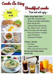 un folleto para una combinación de desayuno en Singapur en Senkotel Nha Trang Managed by NEST Group en Nha Trang