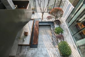 Balkon atau teras di Wuyu Hotel Chongqing Zoo & Yangjiaping The Mixc Light rail