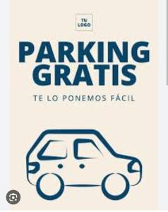 um cartaz de um carro com as palavras estacionamento grãos em EL BOSQUE 1 - Parking gratis em Toledo