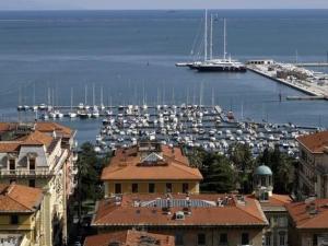 a view of a harbor with boats in the water at MY HOUSE to Cinque terre in La Spezia