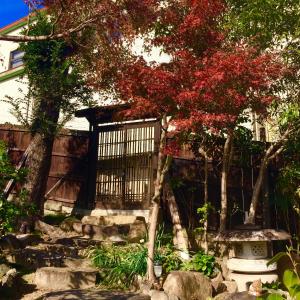 城跡石垣上の絶景古民家宿 鞆城茶屋庵外面的花园