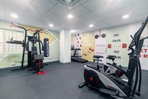 Fitness centrum a/nebo fitness zařízení v ubytování CDX RESIDENCE