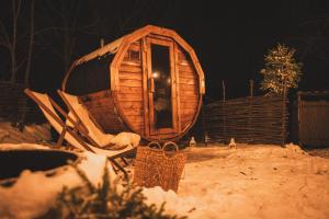 Caravan on Ranch durante l'inverno