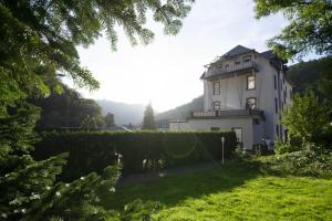 a house on a hill with a green yard at Haus Alleegarten in Bad Bertrich